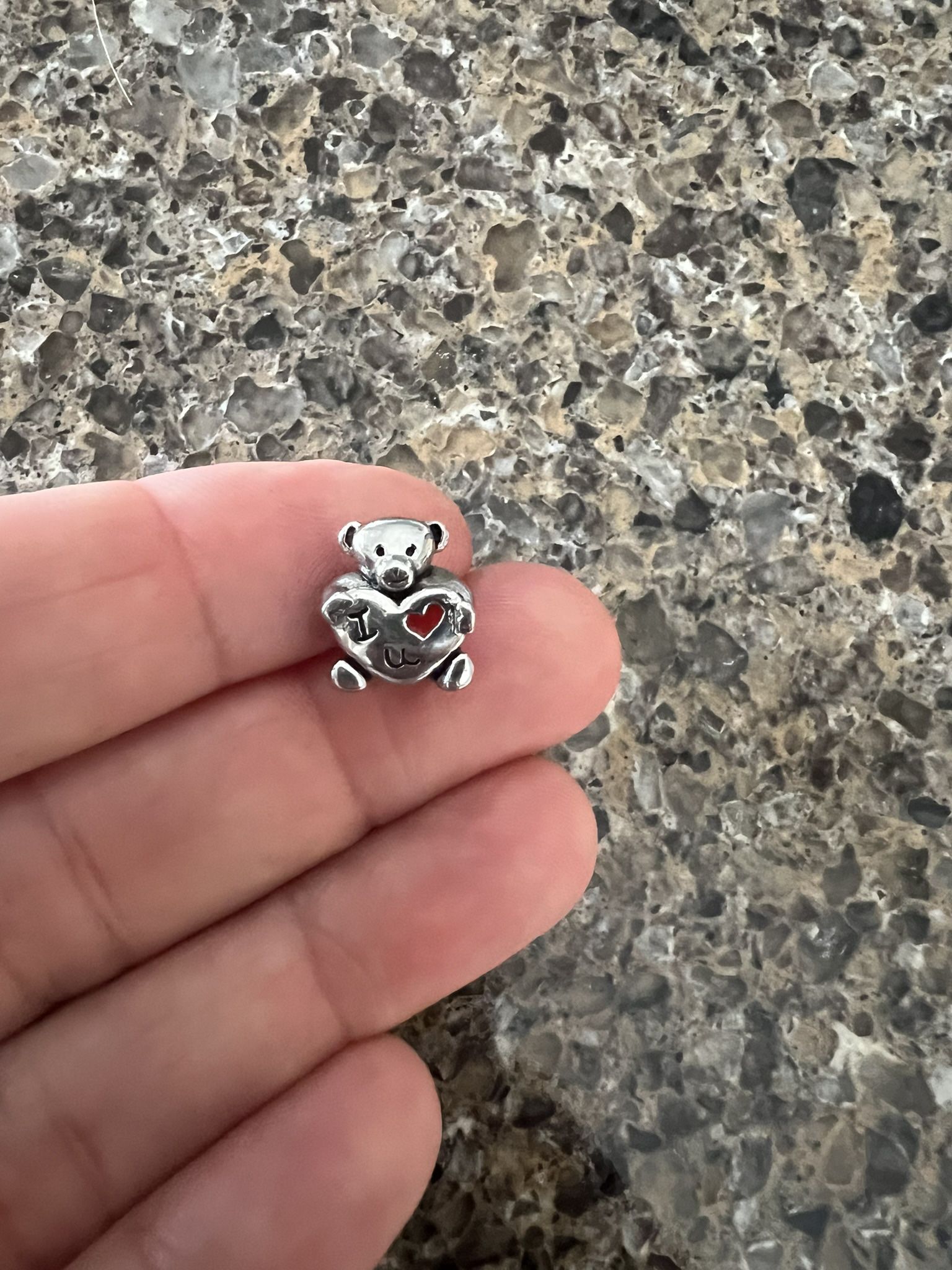 Silver Bear Charm