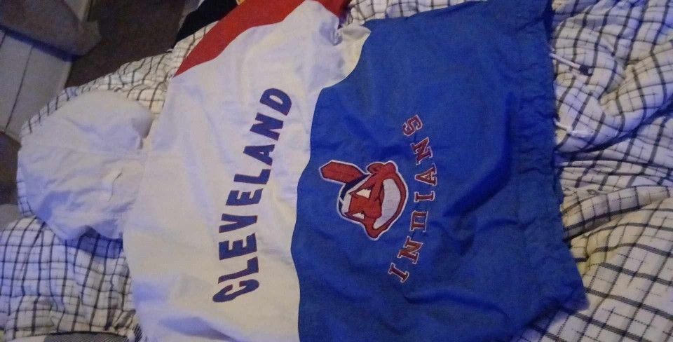 Cheif Wahooo 90s Wind Breaker.  Vintage