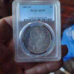 1880 O Pcgs Au55 Morgan Dollar