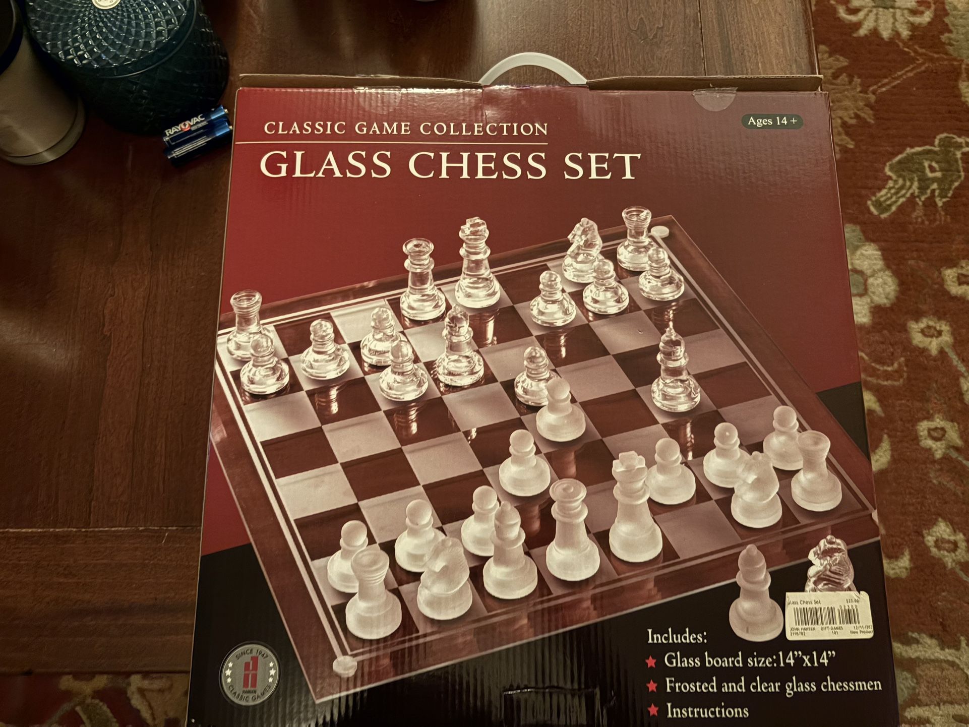 Glass Chess Set with Glass Board