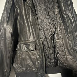 DOKERS LEATHER COAT 