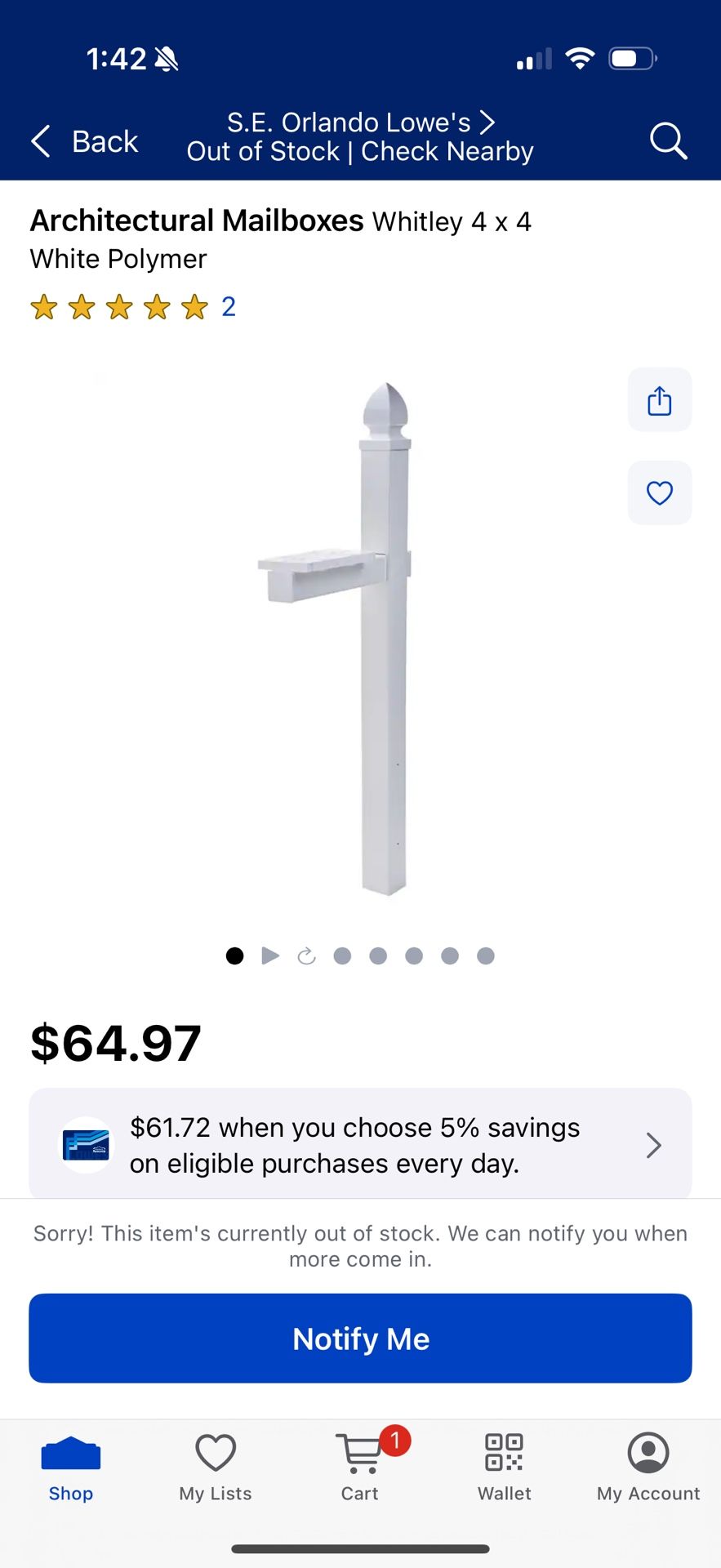Architectural Mailboxes Whitley 4 × 4 White Polymer