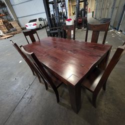 Solid Oak Table And Chair