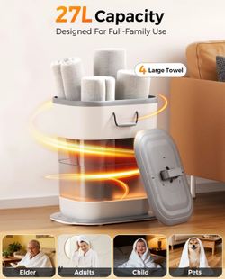 Towel warmer bucket collapsible