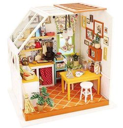DIY house w/ LED lights and furniture
