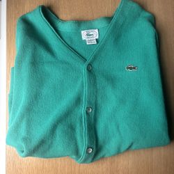 Men’s Vintage Lacoste Cardigan - Green