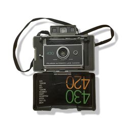 Vintage Polaroid Model 430 Automatic Land Film Camera With Strap 