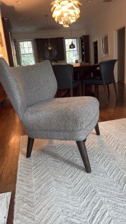 Pair of West Elm Accent Chairs – Gray Upholstered | Excellent Condition