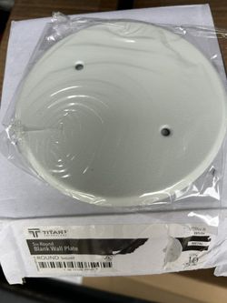 5” Round White Metal Wall Plates