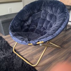 Lounge Chair - Blue Velvet Collapsible $120