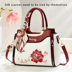 1pc Elegant Women's Large Handbag with Adjustable & Detachable Strap - Zipper Closure Crossbody/Shoulder/Handbag, with Voluminous Interior for Shoppin
