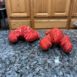 Lobster & Crab Nautical Pair Of Salt And Pepper Shakers . Brand New Never Used 