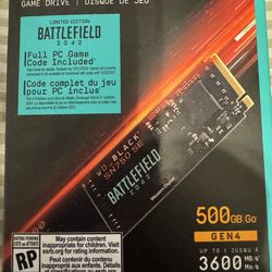 New sealed ram M.2 2280 PCIe Gen4 NVMe Gaming SSD - Battlefield 2042
