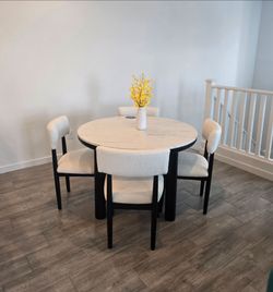 White Dining Table and Chairs
