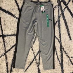 Mens Puma Gray Stretchlite Joggers Pants Training