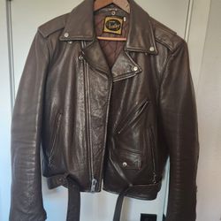 Brown Leather Motorcycle Jacket 