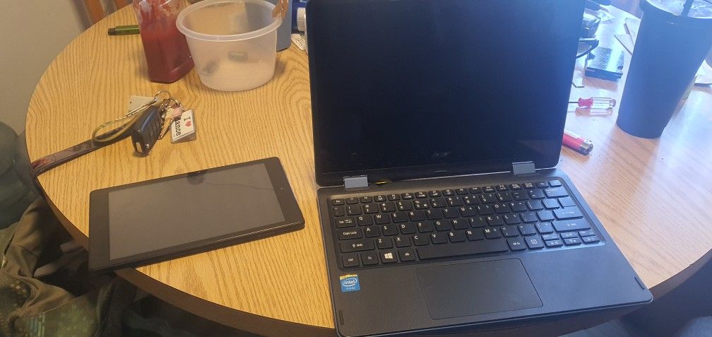 Acer Laptop And Amazon Tablet 