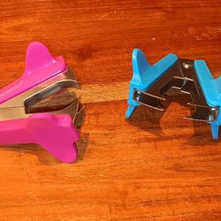 Pink and Blue Staple Removers
