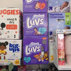 Luvs ,Huggies, Pull Ups For Sale