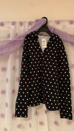 Poka Dots White And Pink Dots Top
