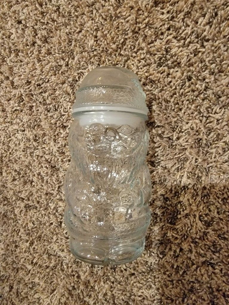 Vintage Libbey glass Santa Claus candy