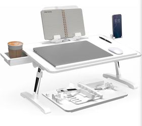 Limitless TotalDesk Portable Workstation and Lap Desk with Adjustable Height & Tilt (White)
