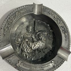 Vintage Rembrandt Van RIJ N 1(contact info removed) Pewter Ashtray 