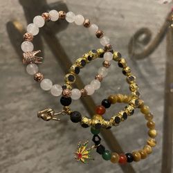 3 Gemstone Bracelets - Jewelry