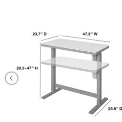Black Tempered Glass Computer Desk – Great Condition (Original $289)