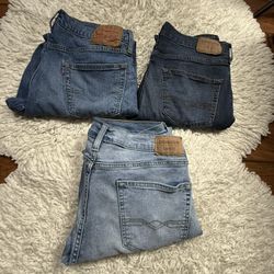 Take all 3pcs Levi’s men’s jeans  Size 34x32