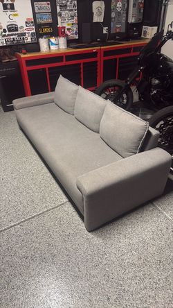 Garage Gray 3-Seat Sofa couch