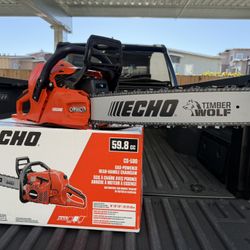 ECHO Timber Wolf 20” 59.8cc Gas Chainsaw – Rear Handle