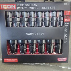 Icon Professional Impact Swivel Socket Set