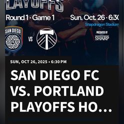 San Diego FC x 4 Playoff Tickets Game 1