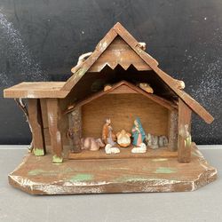 Vintage Old Christmas Nativity Set