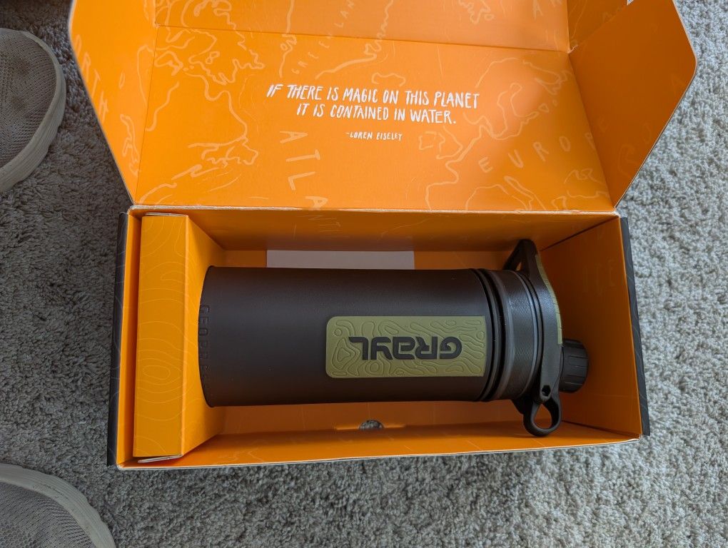 Brand New GRAYL Geopress Water Filter Bottle 24 Oz