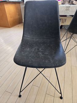 STYLISH ZUO PELHAM LEATHER  CHAIRS