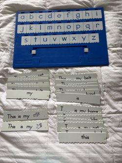 Instalearn board with letters and practice strips