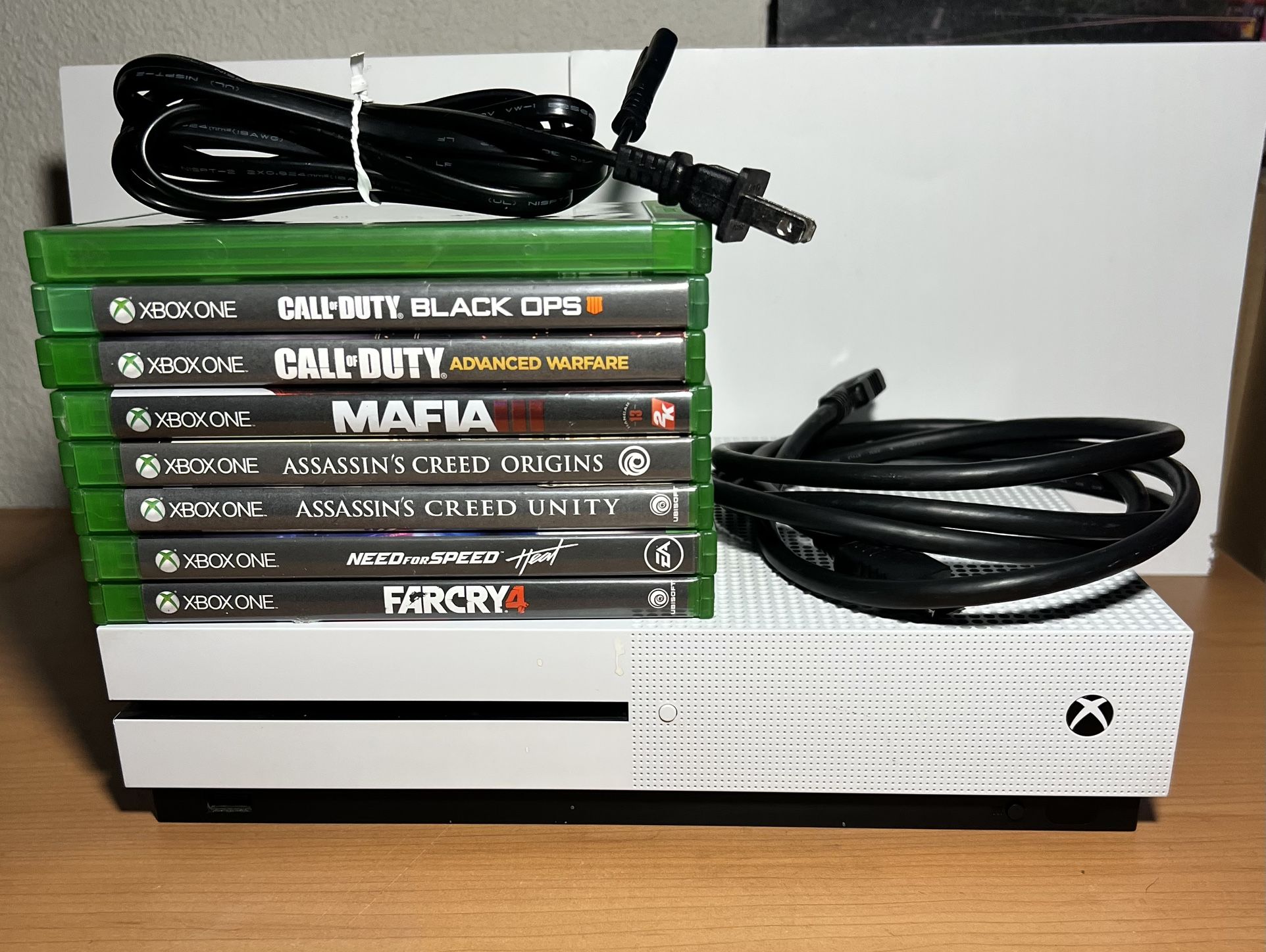 Xbox One S 1Tb W/ 8 Games (no Control)