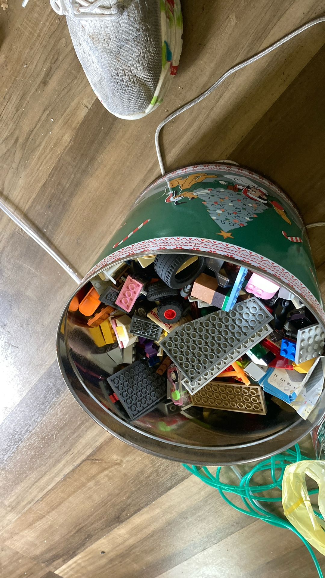 I Have Four Christmas Tins Full Of Legos Is Got Wheels Figures And All Different Things Need $150 for all of them