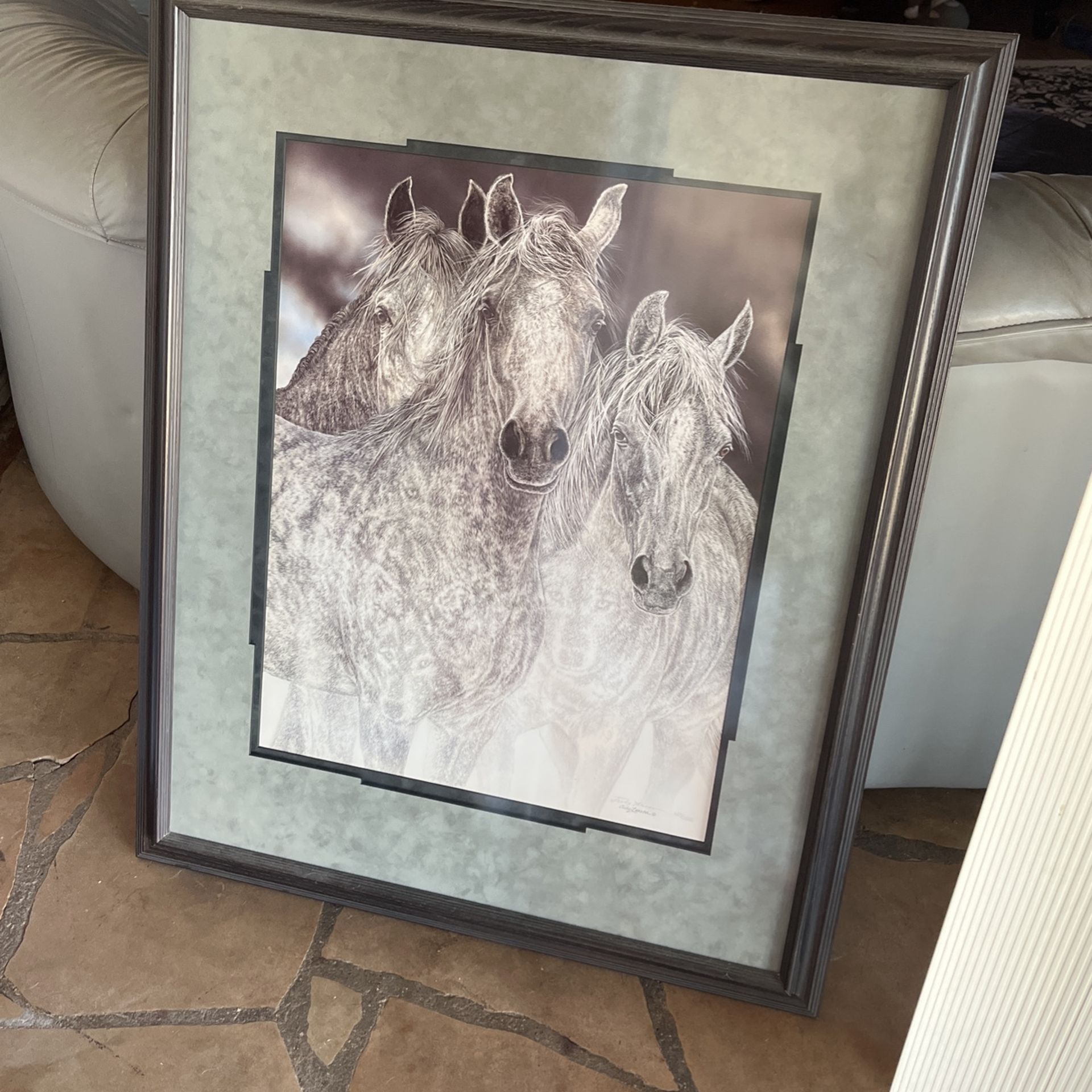 The Vanishing By Judy Larson Artist / Horses/wolves