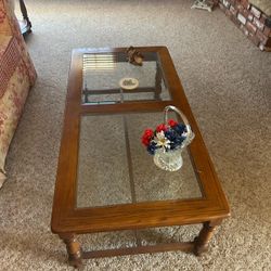 Oak And Glass Coffee Table