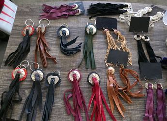 Vintage leather key chain