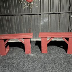 Wooden Seating Benches 34” L x 12” D x 18” H