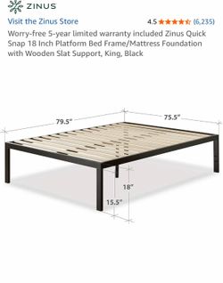 Zinus Lorrick 18” King Bed Frame