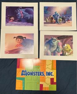Disney Pixar Monsters, Inc. Lithograph Set