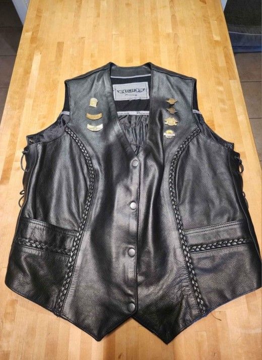 Womens Leather Riding Vest