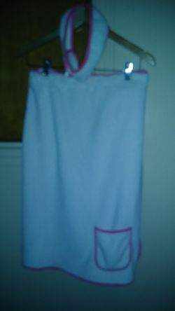 Super soft bath wrap with matching headband