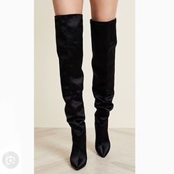 Kendall and Kylie Over The Knee Satin Boots, 38