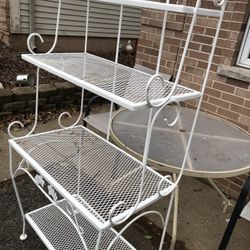 4 Tier Wrought Iron Shelf 